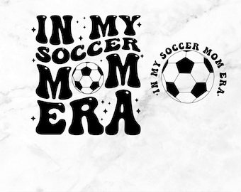 SVG PNG de la época de las mamás futboleras: texto ondulado retro (archivos digitales)