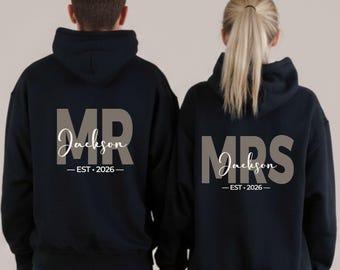 Personalized Mr. Mrs Wedding SVG PNG, Custom Last Name Design (Digital Download)