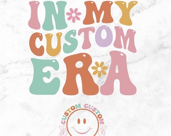 Custom Era Groovy Text SVG PNG: Gestapeltes Wellendesign (Digitaler Download)