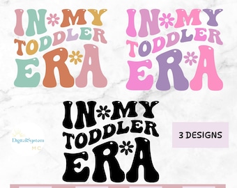 Groovy In My Toddler Era Svg Png: Retro Kids Shirt Design (Digital Download)