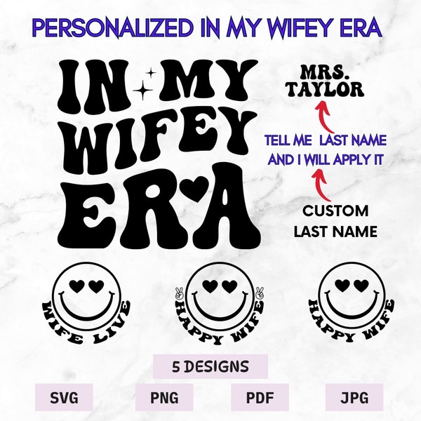 Custom In My Wifey Era svg, Personalized In My Wifey Era Svg Png, Pocket Custom, Custom In My Era Png Svg, Personalized Pocket, happy wife