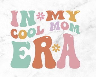 Mom Era SVG, Retro Wavy Text, Mother's Day (Digital Download