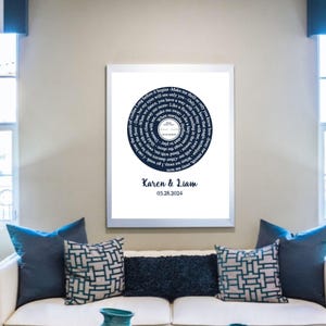Música de disco de vinil personalizada com letra, letras de música de casamento, música personalizada, letras de música personalizadas, presente de aniversário personalizado