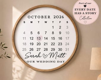 Personalized Calendar Keepsake Couple Timeline Print | Custom Anniversary Wedding Gift (Digital Download)