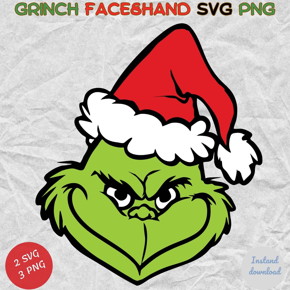 Layered Face SVG Grinch Face Svg Grinch Hands My Day List - Etsy