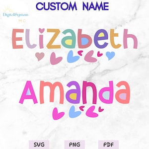 Custom Name SVG, Custom Name PNG, Baby name svg,  DIY name png, personalized water bottle, custom name tumbler,