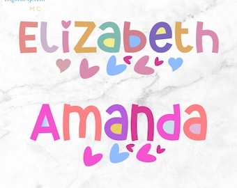 Custom Name SVG, Personalized Baby Name PNG (Digital File)