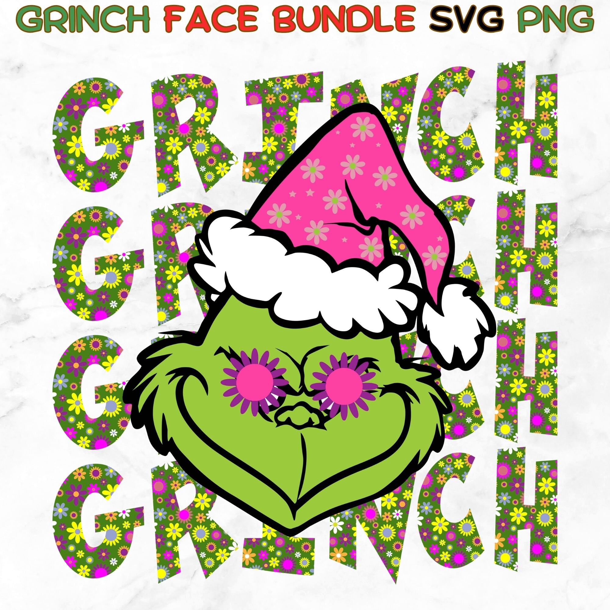Layered Face SVG PNG Layered Grinch Face Svg Grinch Face - Etsy
