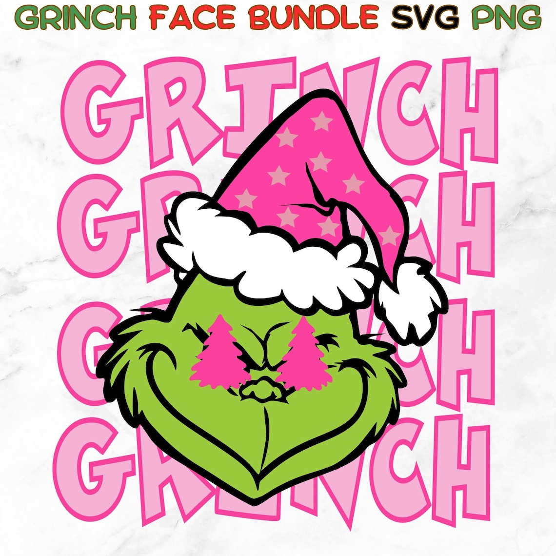 Layered Face SVG PNG Layered Grinch Face Svg Grinch Face - Etsy