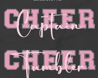Cheer Roles Bundle SVG PNG, Flyer, Base, BackSpot, MainBase, SideBase, Tumbler, Captain (Digital Download)
