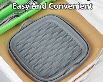 Air Fryer Liners, 8 inch Reusable Silicone Square Liners for Basket Size 6.5 QT and above.