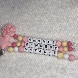 Personalized Silicone Pacifier Clip