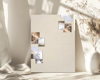 Bacheca in lino neutro senza cornice da 24"x36" 2' x 3' / Bacheca in lino / Moodboard minimalista per casa o ufficio