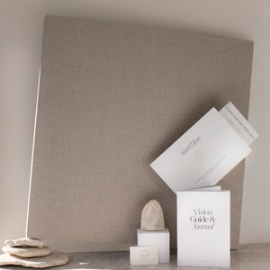 Modern Vision Board Kit With Linen Pinboard Bulletin Board