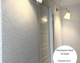 TESSUTO PERSONALIZZATO + DIMENSIONI Bacheca in tessuto senza cornice / Bacheca in tessuto / Decorativa per casa o ufficio