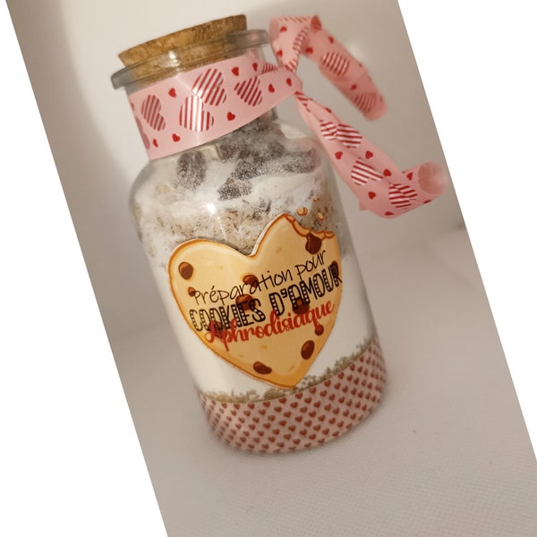 Verrine jar kit aphrodisiac love cookies of your choice chocolate and or ginger chocolate reusable gourmet gift idea