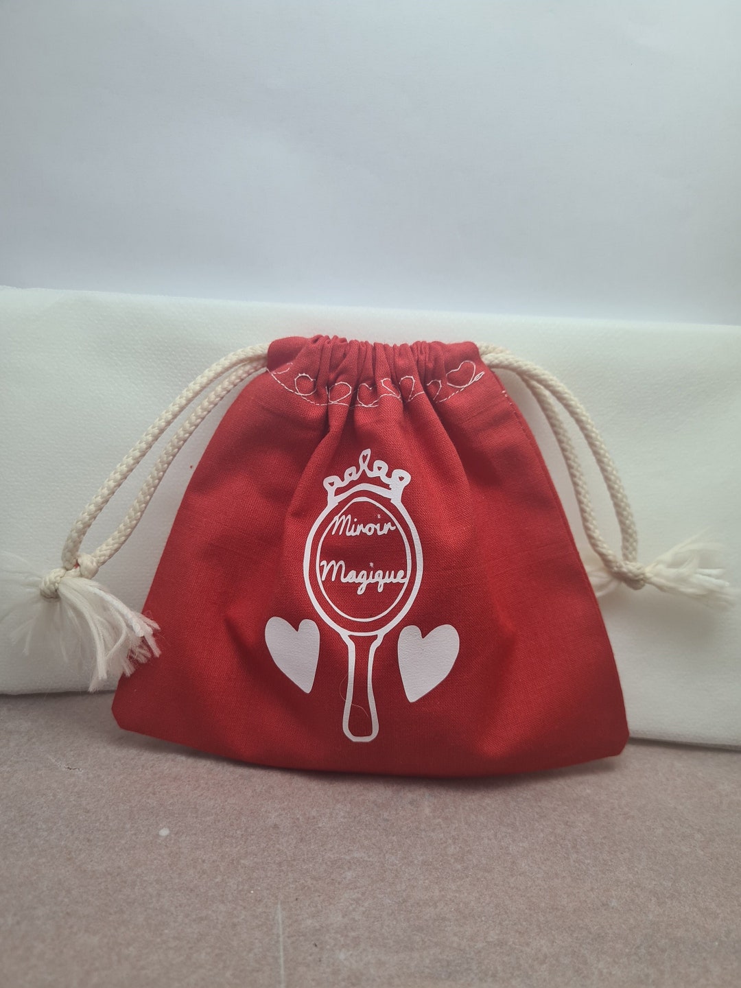 Personalized Valentine's Day Magic Mirror Gift Idea Red and White