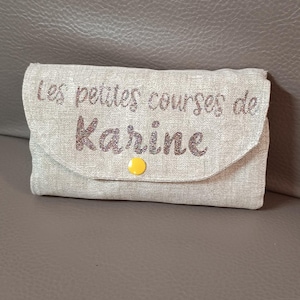 sac pliable de course personnalisé prénom surnom maman mamie tata nounou maîtresse idée cadeau cousu main pratique