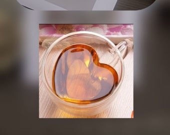 Tasse avec intérieur cœur personnalisée mamie maman prénom nounou maîtresse tata avec cuillère cœur et boîte cadeau en option