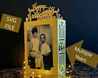 Anniversary SVG, Photo Centerpiece SVG, Anniversary Photo Display, Anniversary Centerpiece, Anniversary Decorations, DIY Party Decor