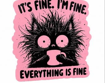 Funny Cat Hitch Cover – “It’s Fine. Everything Is Fine.” Trailer Accessory