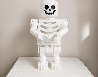 Giant Brick-Style Skeleton | 3D Printed Collectible | 16 inches