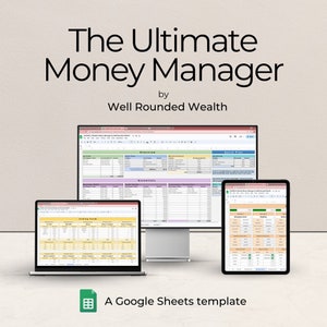 The Ultimate Money Manager | Monthly Budget | Finance Tracker | Google Sheet | Budget Spreadsheet | UK Budget Tracker