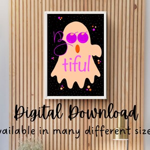 ghost halloween printable, boo halloween decor, ghost printable, halloween decor, digital download, halloween wall art printable,ghost print