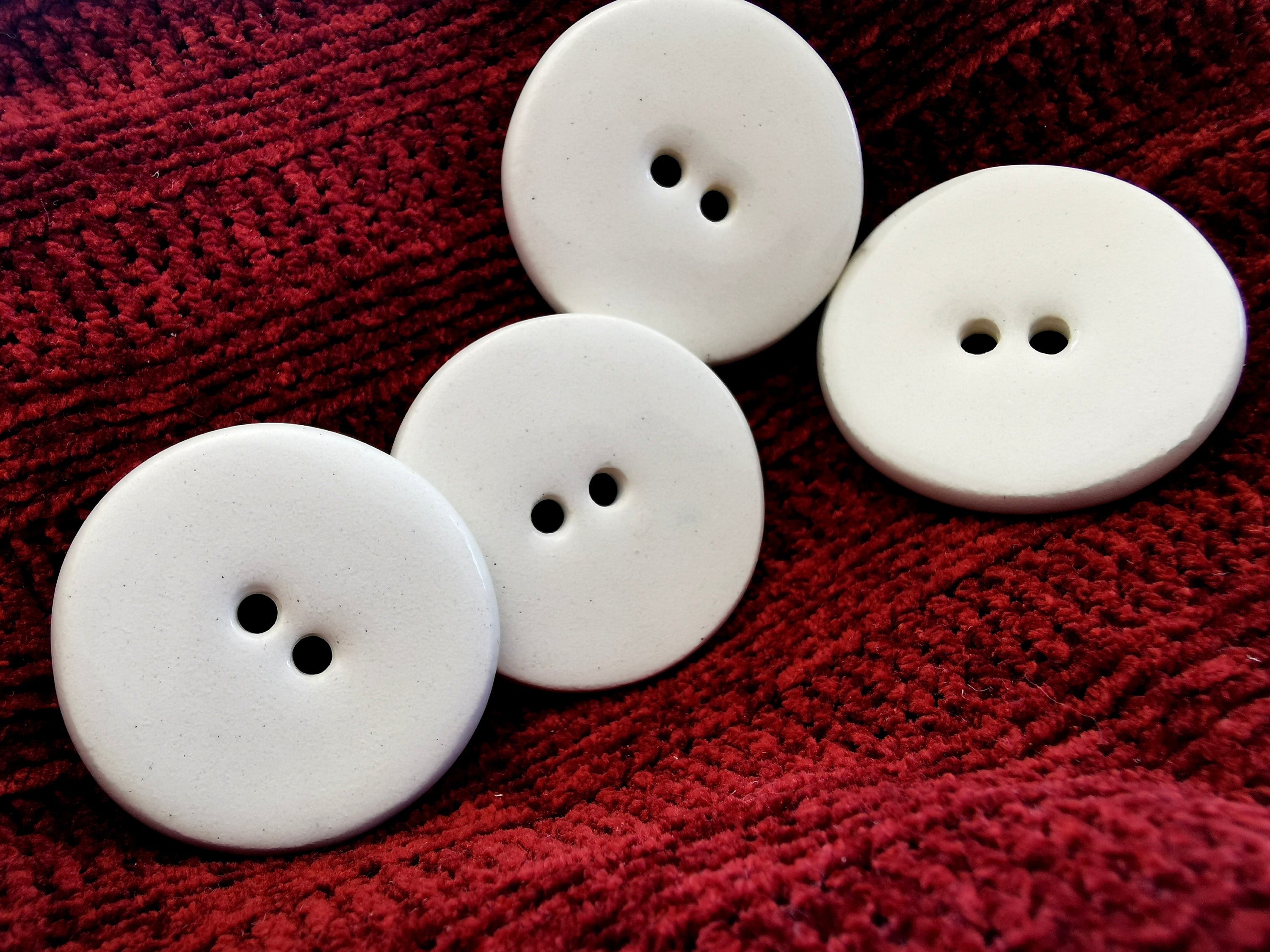 Large Buttons Handcrafted, Clay Big Buttons 1 1/4 Inch Buttons No. 271 