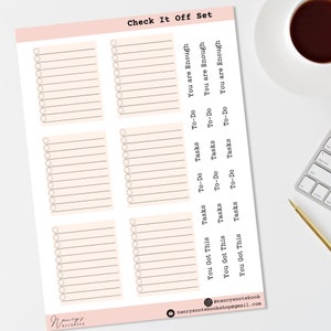 Task Planning Stickers | Checklist Stickers | To- Do List Stickers | Bullet Journal Stickers | Planner Stickers | Check It Off