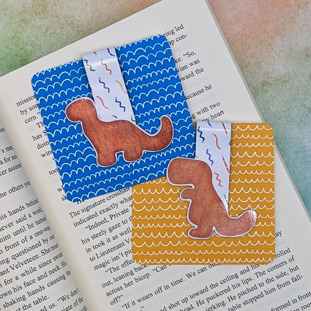Dinosaur Chicken Nuggets Set of 2 Bookmark Etsy