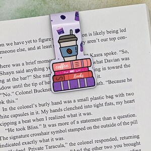 Books and Coffee Magnetic Bookmark