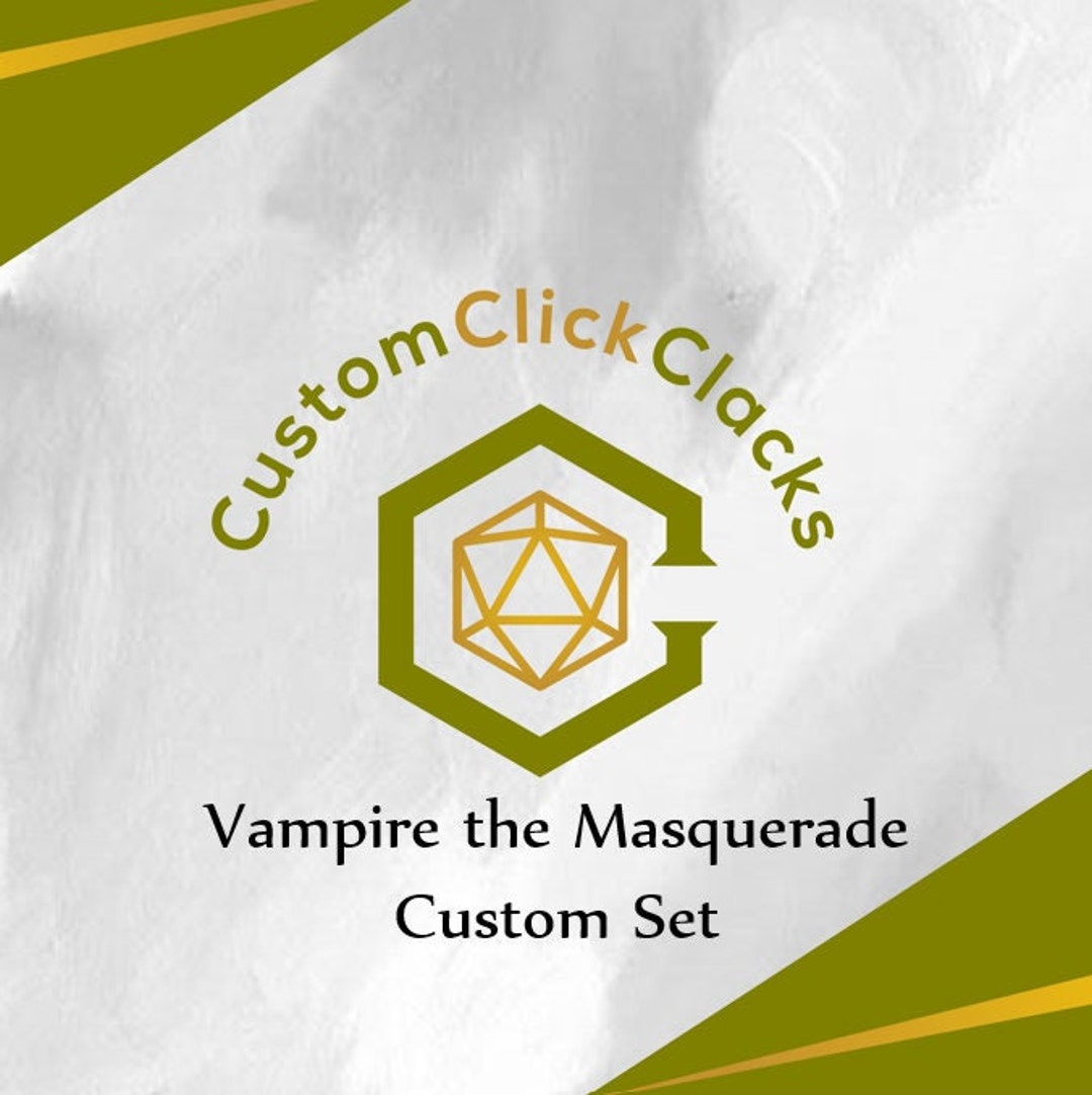 Vampire the Masquerade Full Custom Dice Set Handmade Sharp Edge Resin