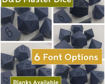 D&D Master Dice- 6 Font Options- READ DESCRIPTION