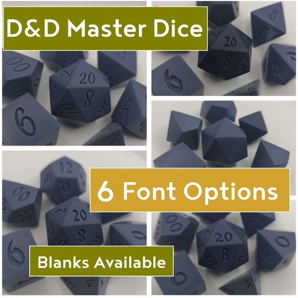 D&D Master Dice- 6 Font Options- READ DESCRIPTION