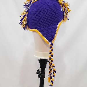 Item #38: MN Vikings Inspired Crochet Mohawk Hat