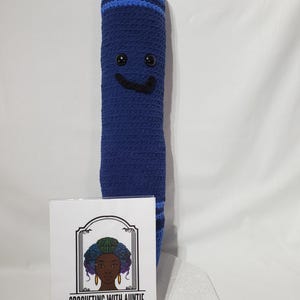 Crochet Crayon Stuffy /Pillow, Blue