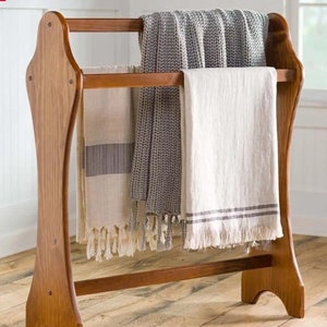 Solid oak quilt rack new arrivals