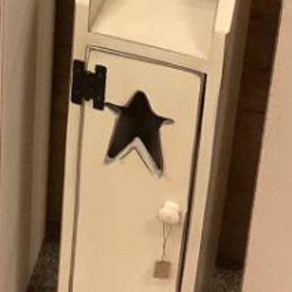Wooden Toilet Paper Holder, Toilet paper storage, Primitive toilet paper cabinet