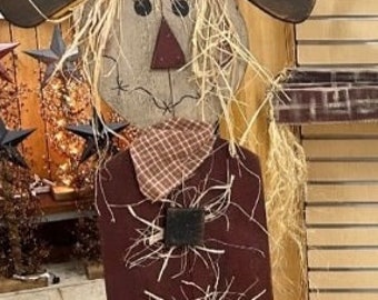 Primitive Country Wood Scarecrow - Fall and Autumn