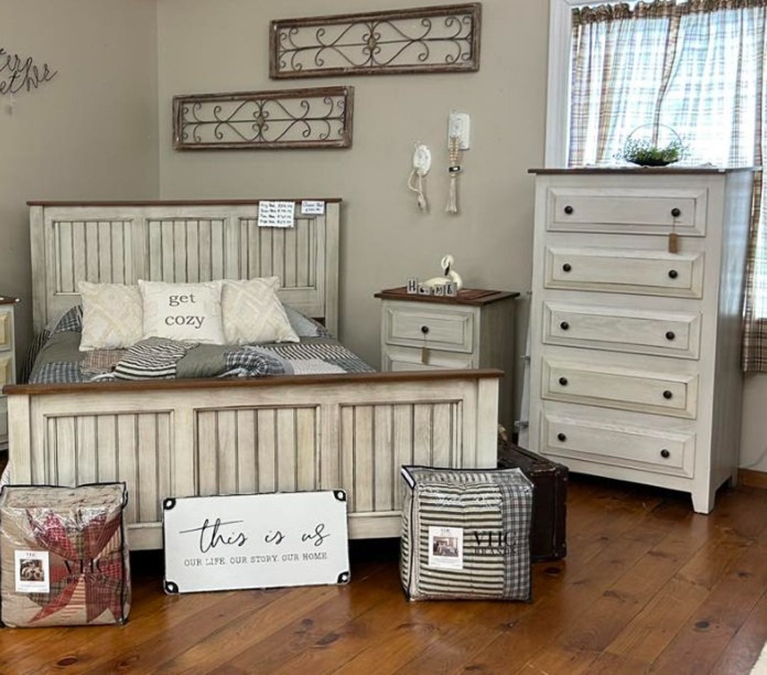 Primitive Bed & Farmhouse Bedroom Set - Etsy