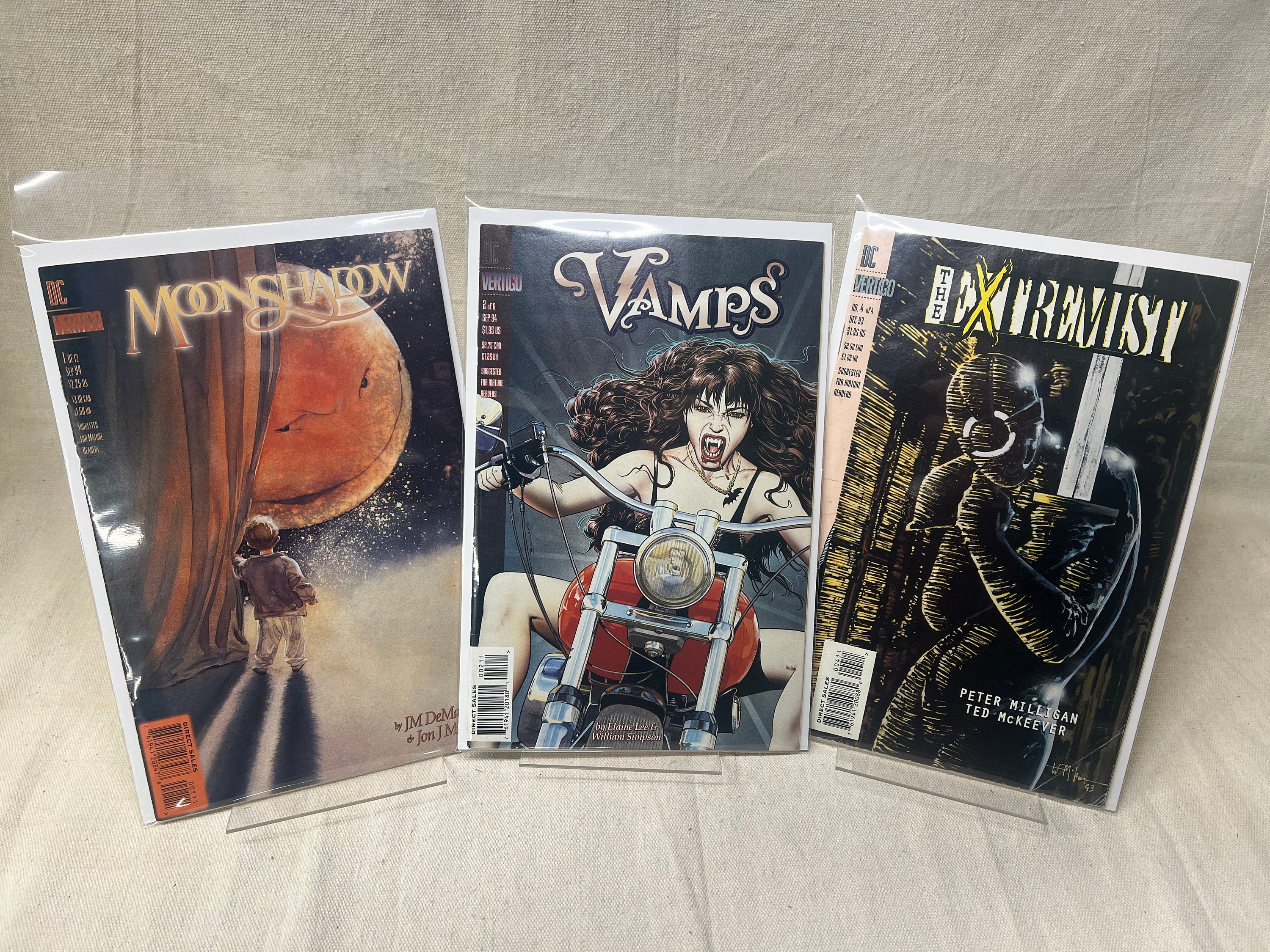 DC Vertigo Comic Bundle From the 90s Moonshadow, Vamps, the Extremist