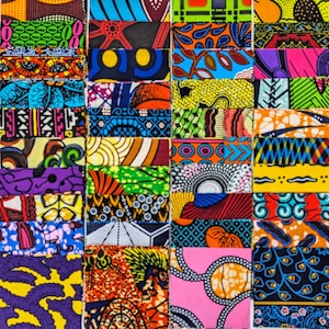 75  4" Fabric SQUARES African No Duplicates Ethnic Ankara Quilting Patchwork