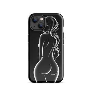 Bold Curves Cell Phone Case | Tough iPhone Cases | Women Silhouette Female Body Line Art Woman Design