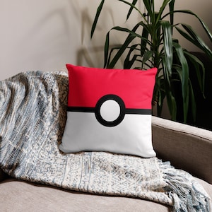 Catch Them All Throw Pillow | Front & Back Print | 18&quot; x 18&quot; or 22&quot; x 22&quot; Home Decor Pillows and Removable Pillow Cases