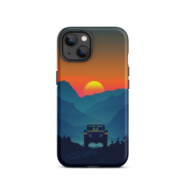 Sunset Pursuer Cell Phone Cases | Tough iPhone Cases | 4x4 Offroad Design