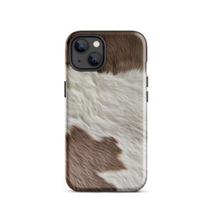 Rustic Cowhide Cell Phone Case | Tough iPhone Cases | Cow Print Pattern Design