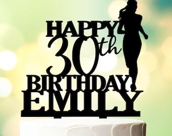 Female Runner birthday cake topper, Runner cake topper birthday, custom marathon runner cake topper, athlete birthday cake topper with name