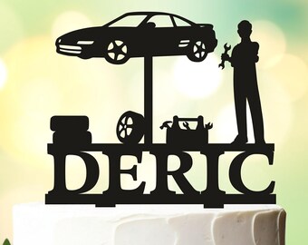 Mechanic birthday cake topper, Auto mechanic retirement cake topper, Wrench Mechanic Tool Cake Topper, auto mechanic gift topper birthday