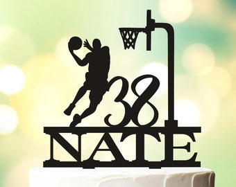 Basketball Birthday Cake Topper, Men's Basketball, Basketball Player, Sports Theme Party, Cake Toppers, Birthday Party, Cake Decorations